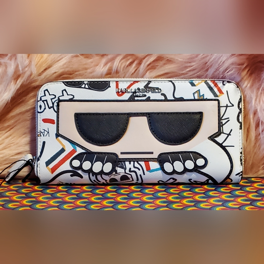 Karl Lagerfeld Paris Maybelle Print Zip-Around Wallet